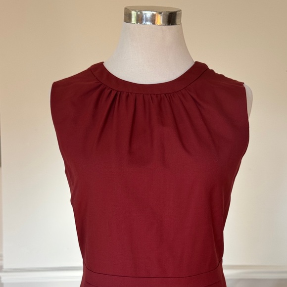 J. Crew Burgundy Wool Sleeveless Dress 6 NWT - Picture 2 of 6